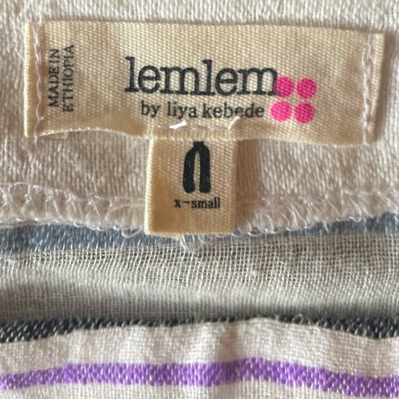 Lemlem By Liya Kebede Striped Sleeveless Tunic Dress X-Small - Picture 3 of 5